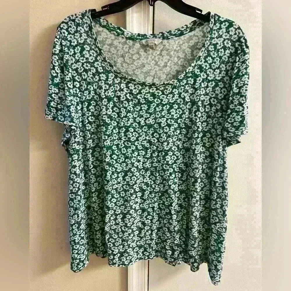 Lucky‎ Brand Top Ditzy Floral Short Sleeves XXL